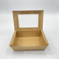 LOGO CONSTRUIDO CAJA DE PAPEL Kraft con ventana 1000ml